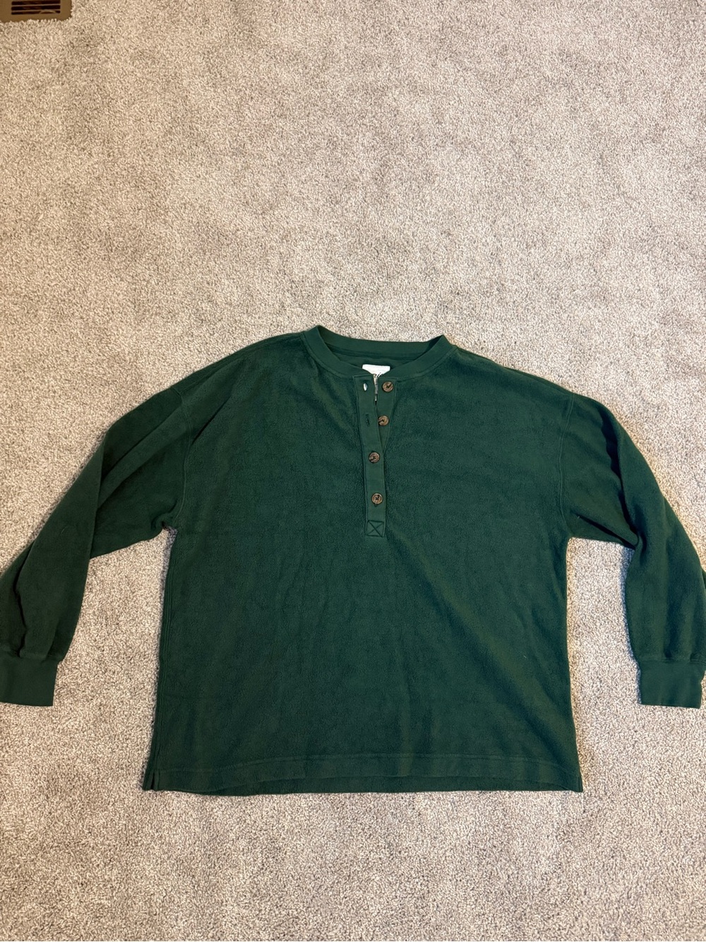 Aerie Green Henley Sweater NWT